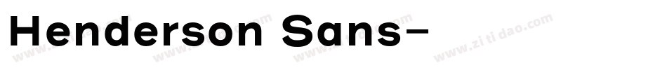 Henderson Sans字体转换